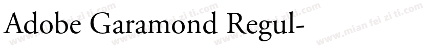 Adobe Garamond Regul字体转换